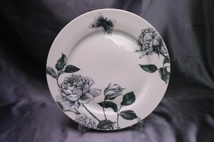 Portmeirion schwarze Rosen Speiseteller 10 5/8" #PRT10 Schmetterling - Bild 1 von 4