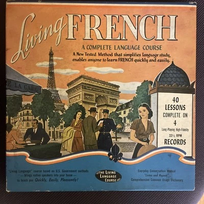 Living French A Complete Language Course BOX SET 4 RECORDS - Image 1 of 4