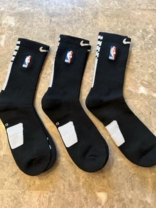 Nike NBA Elite DRI-FIT Socks 3 Pair Large - Picture 1 of 2