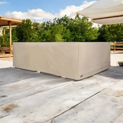 Juego de Chat Patio Centinela Temporadas Cubierta de Mueble 115" L x 70" W x 36" H, Beige NUEVO Foto 1 de 4