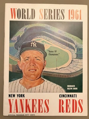 1961 World Series Program New York Yankees Cincinnati Reds RARE - Image 1 of 4
