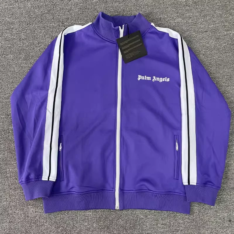Chaqueta Palm Angels Hombres Mujeres Cremallera Pista Ropa Deportiva Informal Retro Top Foto 1 de 1