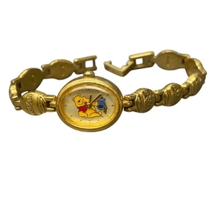 Disney Winnie The Pooh Seiko Gold Tone Oval Watch No Battery - Picture 1 of 7