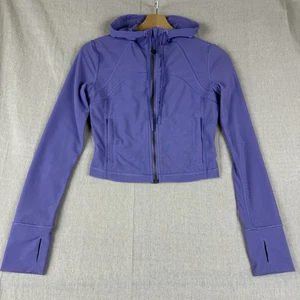 Lululemon Athleta Cropped Defined Jacket Purple Women See Measurements EUC - Picture 1 of 10