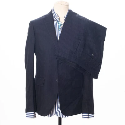 PAL ZILERI Lab Suit Blue Cotton Wool Textured Fabric EU48 US38 - Image 1 of 4