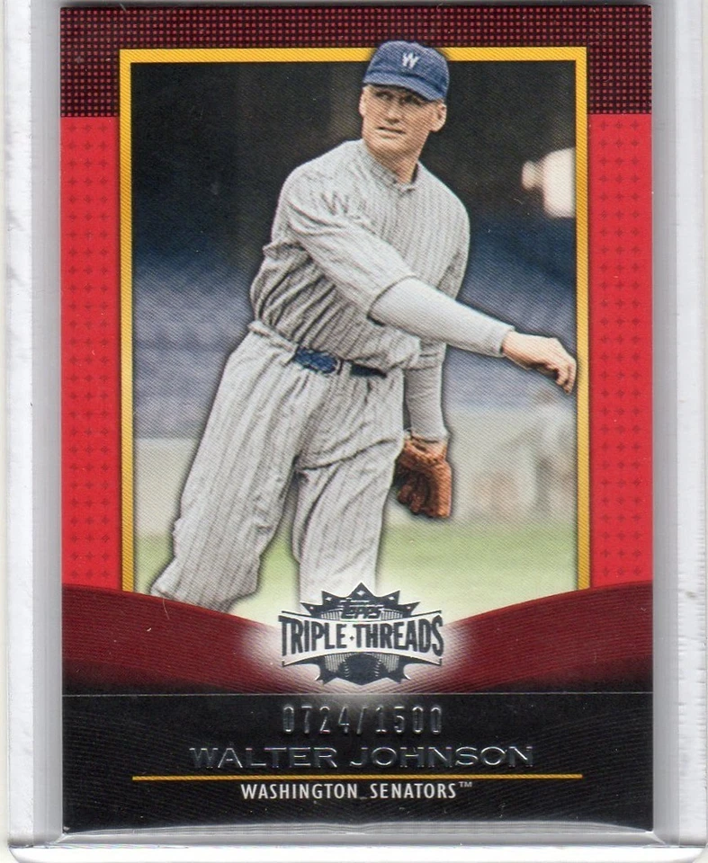 2011 TOPPS TRIPLE THREADS TRIPLE WALTER JOHNSON #/1500 - Image 1 of 1