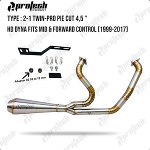 2-1 Exhaust Pipe Muffler fits Harley-Davidson Dyna Low Rider FXDL 2 into 1 - Bild 1 von 9