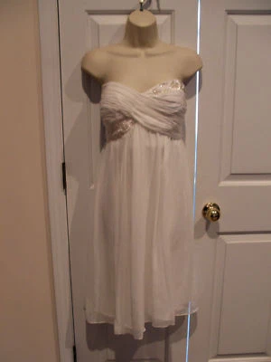NWT London Style Nights Straplesss Enpire Waist Beach Garden Wedding Dress sz 10 - Image 1 of 3