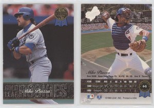 1993 Leaf Gold Leaf Rookies Update Mike Piazza #4 HOF