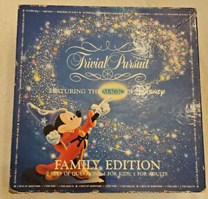 1986 Vintage TRIVIAL PURSUIT Family Edition Game-THE MAGIC OF DISNEY- Free Ship