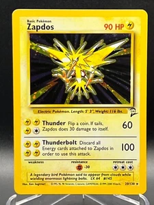 Pokemon TCG · Zapdos 20/130 · Holo Rare · Base Set 2 · Vintage WOTC (2000) - Picture 1 of 2
