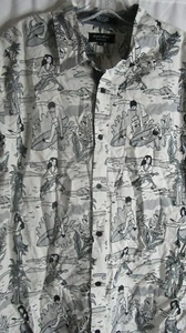 Eighty Eight Platinum Hawaiian Aloha Wahine Kane Surf Shirt Mens XL - Picture 1 of 6
