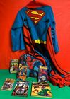 Superman snuggle blanket/DC Marvel Pillow/4 Hero board books/ 2 HB readers