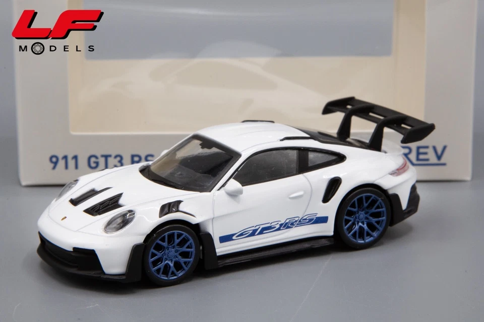 1 43 NOREV Porsche 911 992 Gt3 Rs Coupe 2022 White Blue NV750048