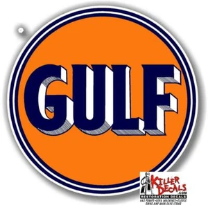 (GULF-1) 8" 1936-54 BOMBA DE GOLFO GASOLINA LATA/BOMBA DE GAS/LUBRICANTE - Imagen 1 de 1