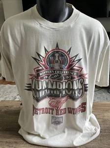 Gildan Vtg Detroit Red Wings 1997 Western Conference Champions Shirt Mens Sz XL - Picture 1 of 5