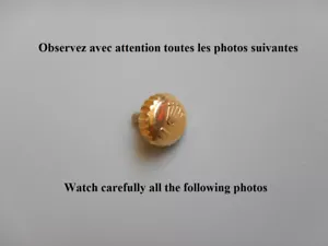 NEUF ROLEX CROWN COURONNE Ø 6 mm X 2,6 mm OR JAUNE 18K AUTHENTIQUE - Imagen 1 de 8