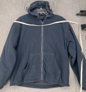VTG Sportier Classic Collection Men's Full Zip Fleece Hoodie Navy Blue Sz: Large - Picture 1 of 14