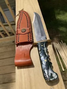 WINCHESTER BOWIE KNIFE 14 1/4' With Custom Beautiful Leather Sheath - Picture 1 of 11