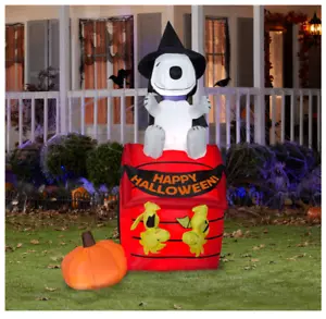 LED inflable de 6' para Halloween Snoopy en casa para perros con decoración de patio de pancartas - Imagen 1 de 2