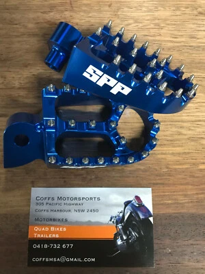 estriberas anchas SPP azules para Kawasaki KX450F 2007 2008 2009 2010 2011 2012 Foto 1 de 4