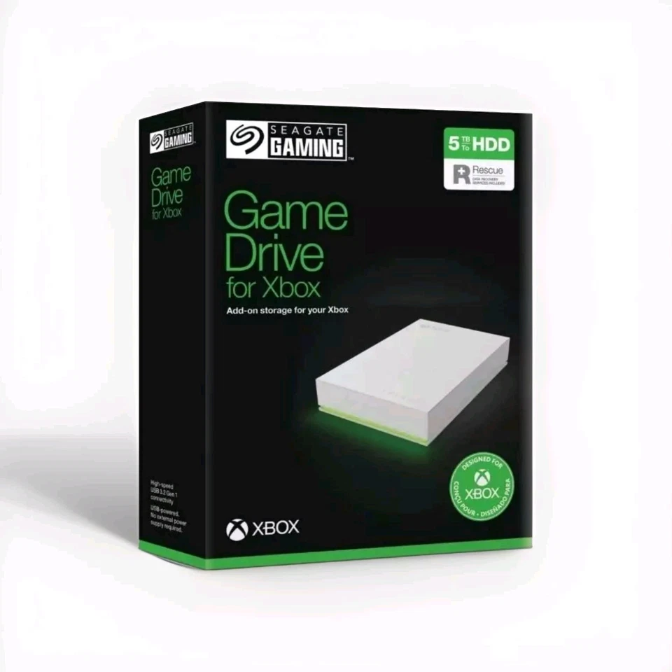 Seagate - Game Drive for Xbox 5TB External USB 3.2 Gen 1 Portable Hard Drive - Image 1 of 3