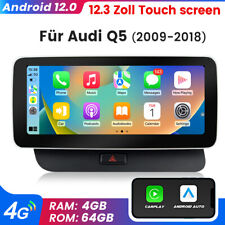 Produktbild - Android 12 Autoradio 4+64GB Qualcomm Carplay SWC GPS Navi für Audi Q5 2009-2017
