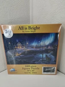 SunsOut Puzzle "All is Bright" by James Merger 1000 Piece New!! #28464 - Picture 1 of 3