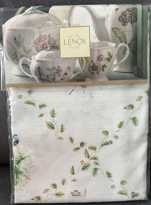 Lenox Butterfly Meadow Tablecloth 52 x 70 Easy Care Water Repellent New - Image 1 of 4