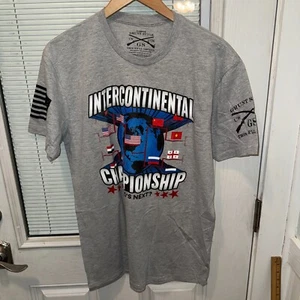 Grunt Style T-Shirt Herren L Intercontinental Championship Grau Kurzarm Neu - Bild 1 von 7