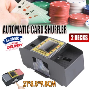 2 Deck Automatic Card Shuffler Poker Cards Shuffling Machine Casino Playing Game - Picture 1 of 12
