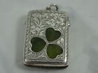 Rare, Stone Set Victorian Silver Vesta Case, 1900, 27Gm