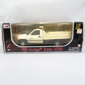 Anson Dodge Ram 3500 V10 Dually Dump Bed Collectible Diecast Maßstab 1:18 weiß - Bild 1 von 8