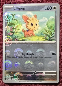 NUEVO POKEMON Lillipup 074/086 SV11W: Blanco Flare Pokéball Holo COMO NUEVO - Imagen 1 de 6