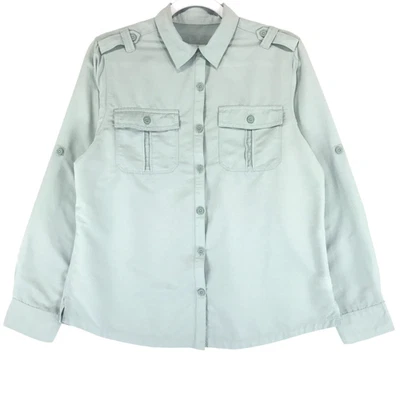 Eastern Mountain Sports Vented Shirt Women's M Green 2 Pocket Long Sleeve - Image 1 of 4