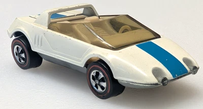 Excellent Mattel Hot Wheels Redline 1969 Jack Rabbit Special, White/ Blue Stripe - Image 1 of 4