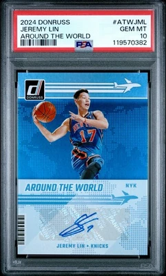 2024-25 Donruss- Jeremy Lin- Around the World Autograph #ATW-JML PSA10 PSA1/1 - Image 1 of 2