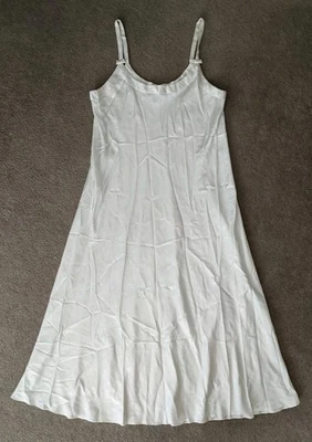Vtg Oscar De La Renta Nightgown sz L Beige Satin Nightie Slip Gown Saks Fifth Av - Image 1 of 4