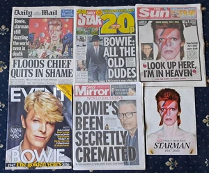 Bundle of David Bowie obituary Newspapers/supplements 2016 - Bild 1 von 2