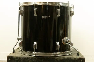 1970s Rogers 16x18 Jet Black Pearl Floor Tom - Picture 1 of 9