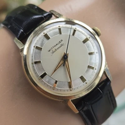 Vintage WITTNAUER men's automatic watch 10K G.F Art dial 1950s - Image 1 of 4