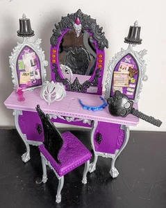 2013 Ever After High Raven Queen Destiny Vanity set de jeu, diadèmes, pinceau, parfum - Photo 1/2