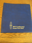 1977 Lincoln Continental & Mark V Product Facts Book Dealer Dealers Album
