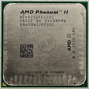AMD Phenom II X4 925 Quad Core Processor 2.8 GHz, Socket AM2+/AM3, 95W CPU - Picture 1 of 2