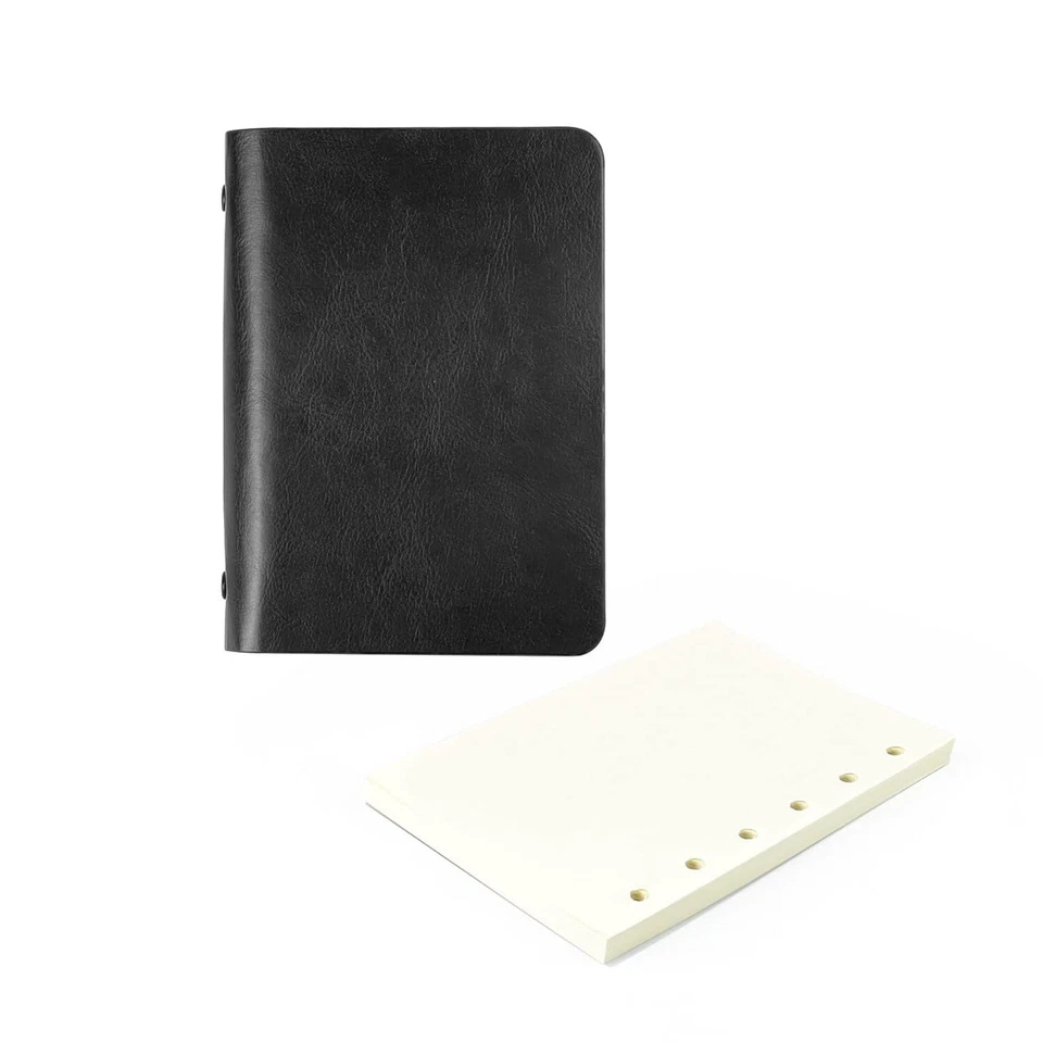 Petit Carnet Cahier de Poche A7 Mini Classeur 6 Anneaux Confortable à Tenir C... - Photo 1/4