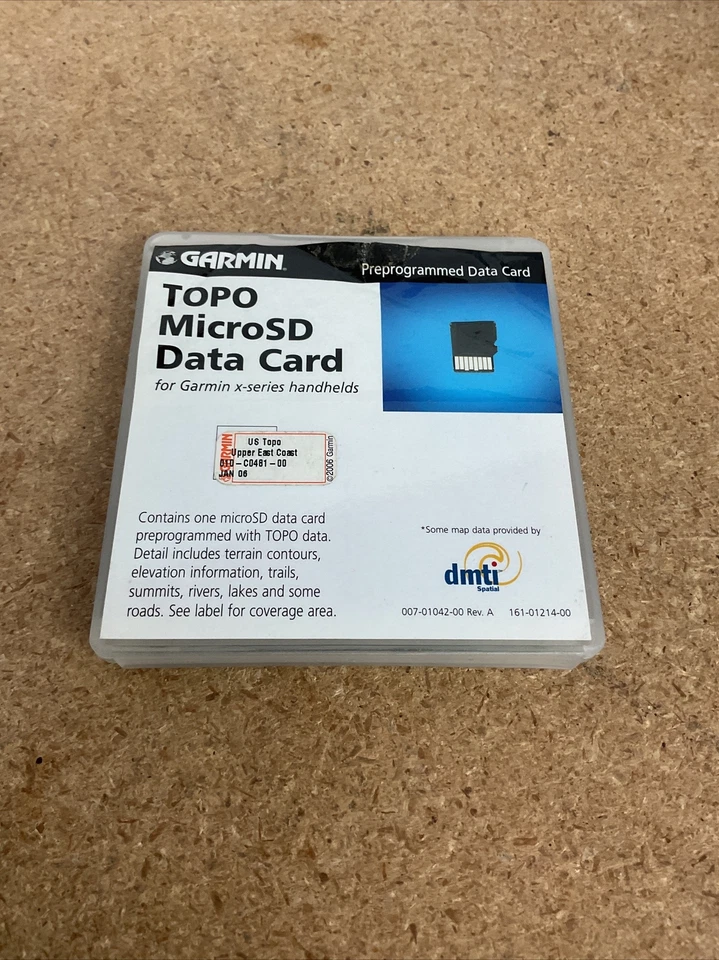 Garmin TOPO US 100K Upper East Coast PreLoaded microSD Card 010-C0481-00 A11 - Image 1 of 2