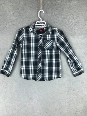 Tony Hawk мальчиков длинным рукавом с воротником на пуговицах многоцветный Мадрас клетку рубашка XL - Изображение 1 из 4