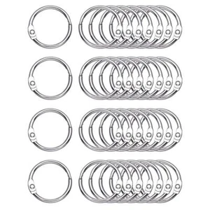 100 Pack 1.2Inch Large Loose Leaf Binder Rings for Keychains Flashcards Crafts - Picture 1 of 7