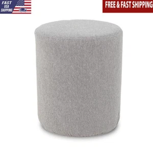 Lightweight Round Ottoman Footrest Table Easy Clean Portable Versatile Home Use - Picture 1 of 7