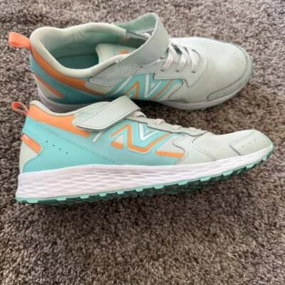 New Balance US 7 Fresh Foam 650 Bungee Lace w/ Top Stra Blue Orange Comfort - Image 1 of 4